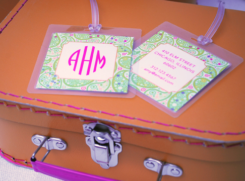 luggage tag | graphic paisley