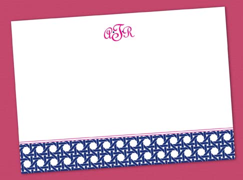 navy cane + french monogram