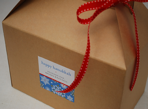 gift sticker  |  snowflakes