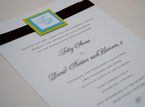 totty + dave  |  invitation {1}